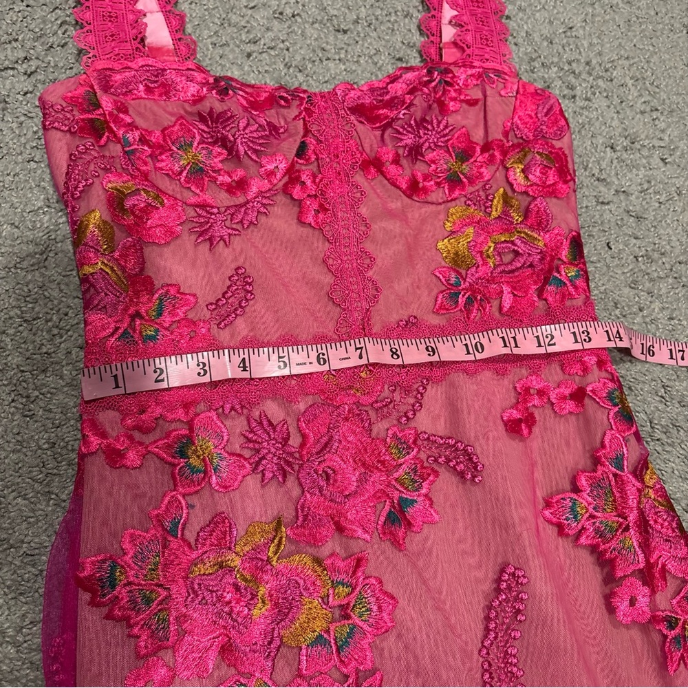 Bronx And Banco New Eva Midi Gown In Fuchsia Size M - Picture 14 of 16